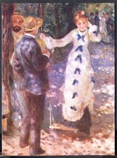 Modern Postcard: GIRL ON A SWING by Renoir. Ref: Athena # 9054. Free UK p&p