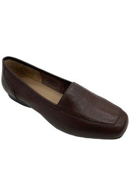 ARRAY Women's Freedom Slip-On Leather Loafers Brown Croc