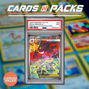 Carte Pokemon Méga Ectoplasma ex 284/217 Holo Héros Transcendants PSA 9 ✨