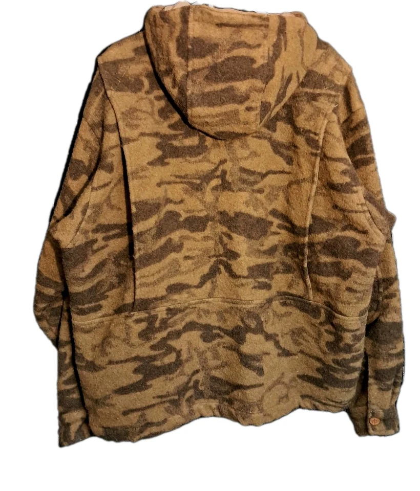 Columbia Wool Gallatin Coat Men's XL Monarch Pass Range Camo Hooded Hunting - Image 2 of 4