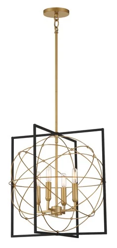 Minka Lavery 3914 Titans Trace 4 Light 19"W Pendant - Sand Coal / Painted Honey - Picture 3 of 6