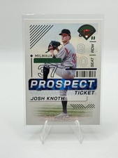 2024 Panini Baseball Prospect Edition Josh Knoth Ticket #117 Milwaukee Brewers