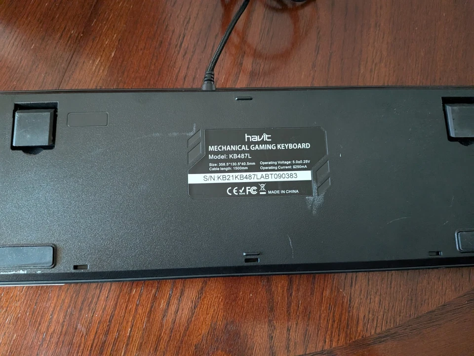 Havit Mechanical Gaming Keyboard KB487L Black Orange Beige Compact USB  - Image 4 of 4