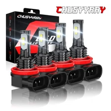 H11 H9 LED Headlight Super Bright Bulbs Kit 8000K White 330000LM High/Low Beam