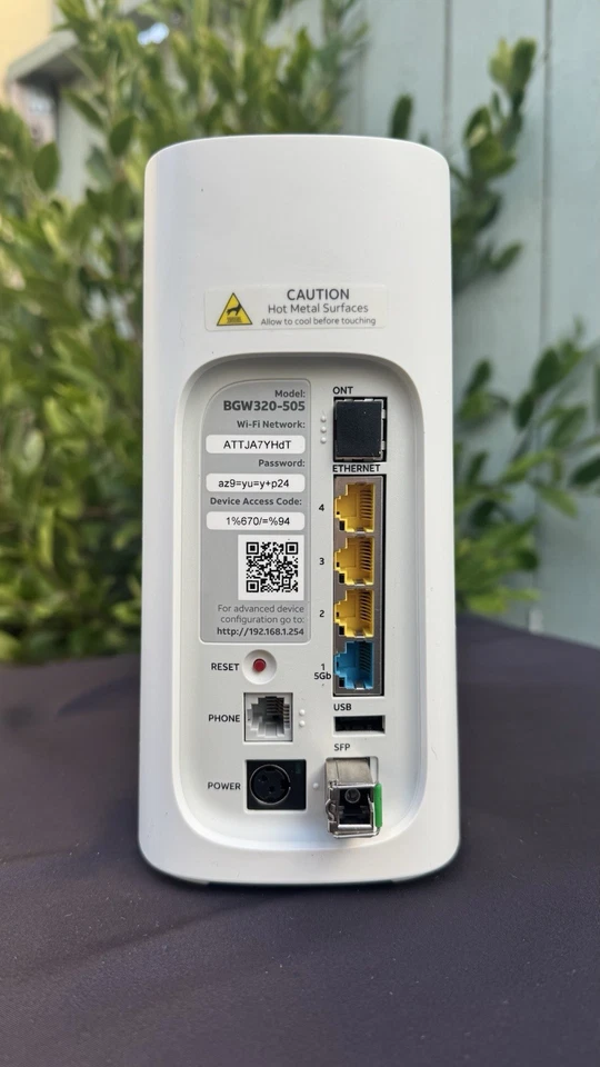 Router módem puerta de enlace de fibra AT&T BGW320-505 Wi-Fi 6 (usado, probado, funcionando) Foto 2 de 4