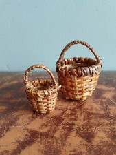 Miniature Dolls House Baskets Mini Market Basket Dollshouse Accessory 1:12