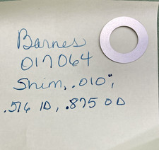NEW REPLACES BARNES 017064 SHIM, .010", .513 ID, .875 OD