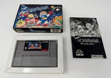 Super Bomberman *RARE* Small Box Variant COMPLETE CIB Super Nintendo SNES