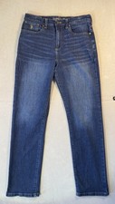 U.S. Polo Assn. Boys Straight Fit Jeans Sz 18 Dark Wash Adjustable Waist Durable