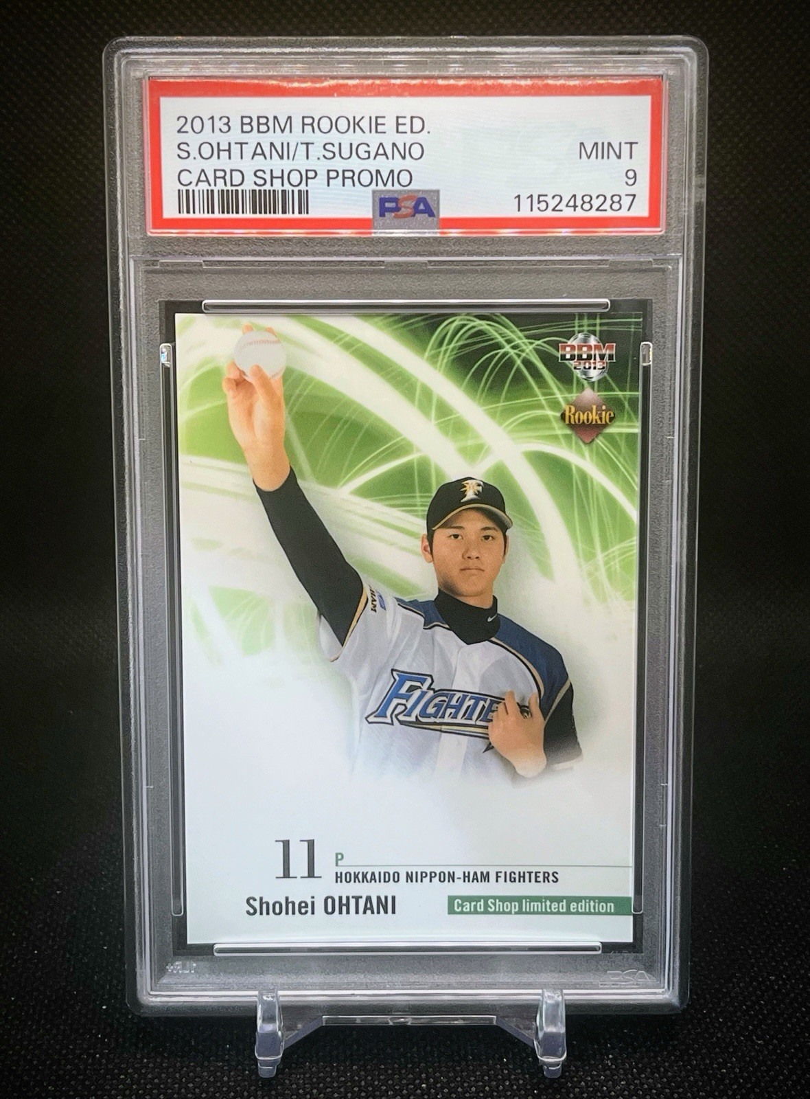 2013 BBM Rookie Edition Shohei Ohtani / T. Sugano RC — Card Shop Promo PSA 9
