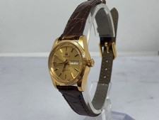 Orologio donna TISSOT quadrante oro data giorno automatico vintage Swiss Made...