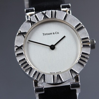 TIFFANY&Co. Atlas L0640 Silber Zifferblatt Roman SV925 Quarz 24 mm Damenuhr