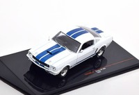 Ford Shelby GT350 1965 Weiß Blau Rennsportauto 1:43 Ixo CLC438N Lhd