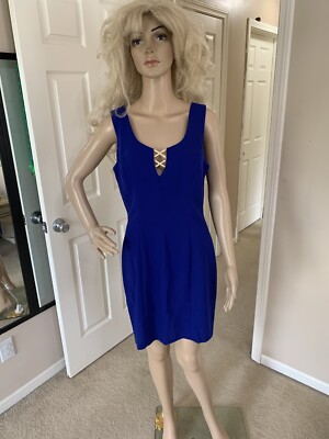 VTG 80’s 90’s Clubbing Cocktail Party Blue Rhinestone Rampage Dress ...