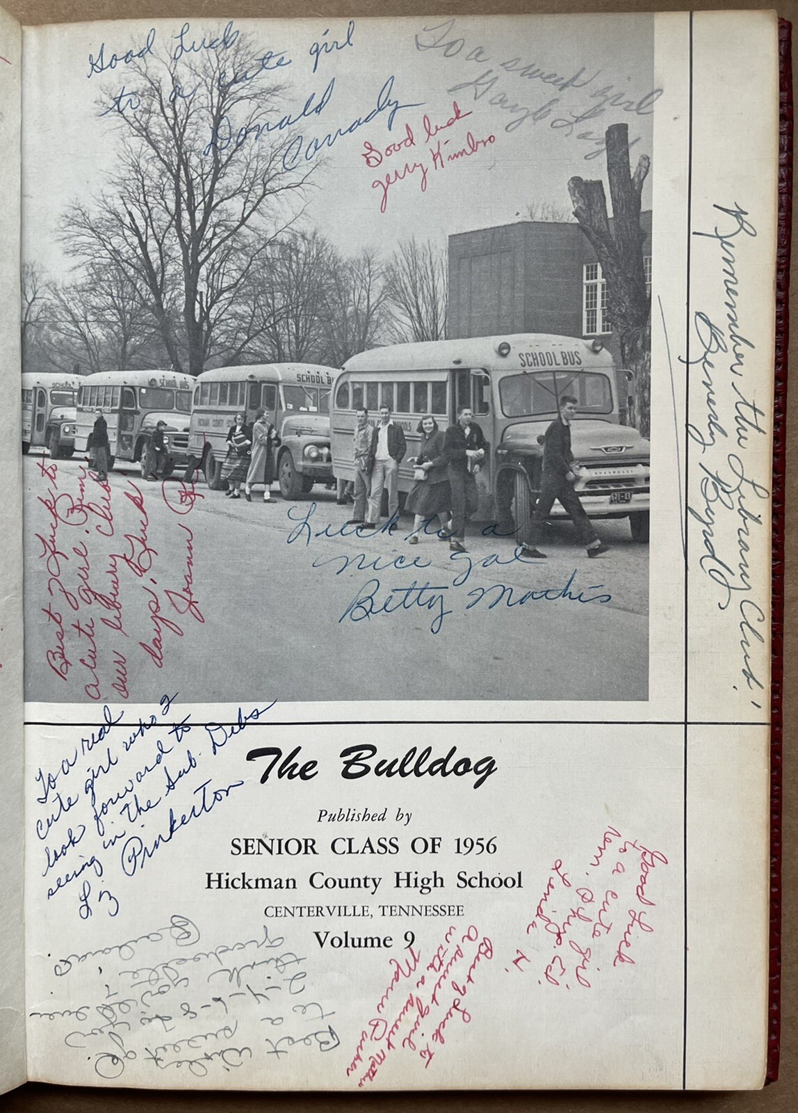 1956 HICKMAN COUNTY HIGH SCHOOL YEARBOOK, THE BULLDOG, CENTERVILLE, TN eBay