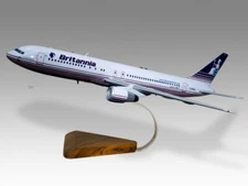 Boeing 767-200 Britannia Desk Wood Airplane New Model Small Scale 1/150