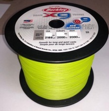 NEW 2018 Berkley X9 2000m Braid Bulk Spool Flame Green 50 Lb / 31.5 kg 0.30 mm