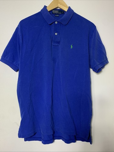 Ralph Lauren Mens Short Sleeve Polo Shirt Blue Size Large