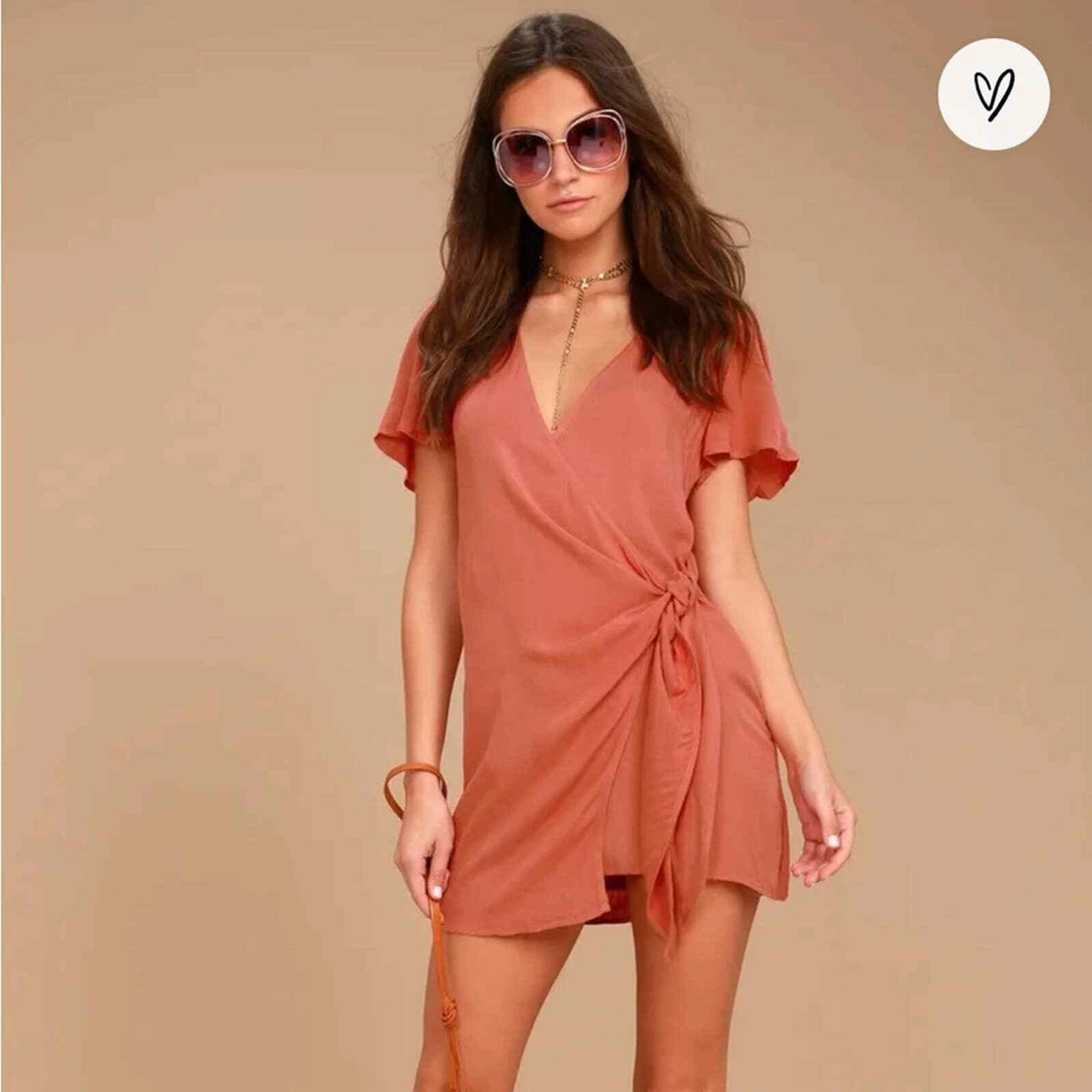 Vashti rusty rose store wrap dress