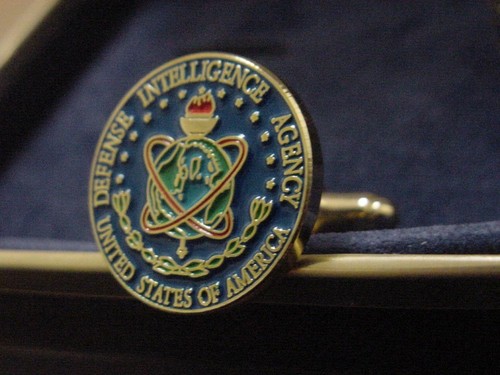 CIA Central Intelligence Agency Cuff Links With Badge - Reproduction In Box - US131
