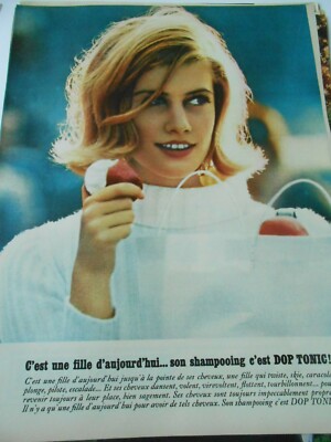 Advertising 1964 It's a Girl Today Her PDO Tonic Shampoo