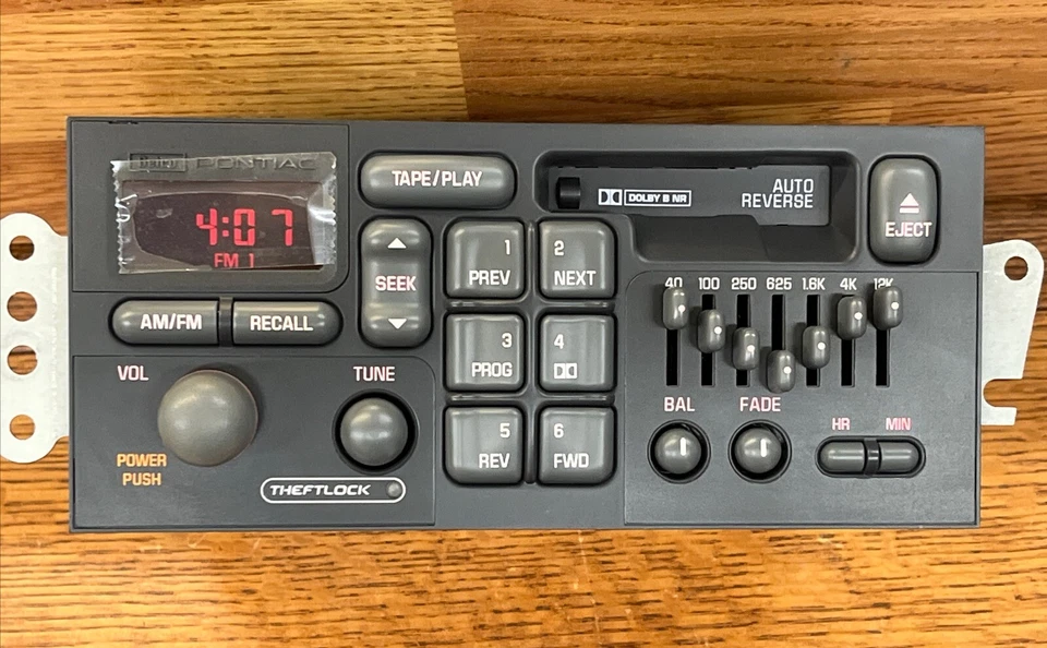 Pontiac Firebird 1994-2003 transmisión automática Firehawk cinta DELCO estéreo 7 bandas ecualizador Foto 4 de 4