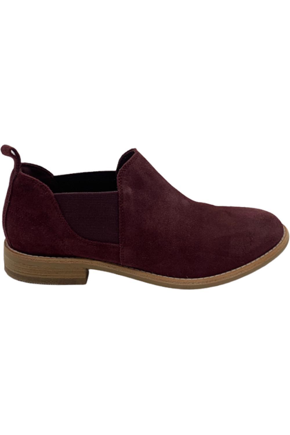 Кожаные ботильоны-слипоны Clarks из бордовой замши Edenvale Page 8090₽