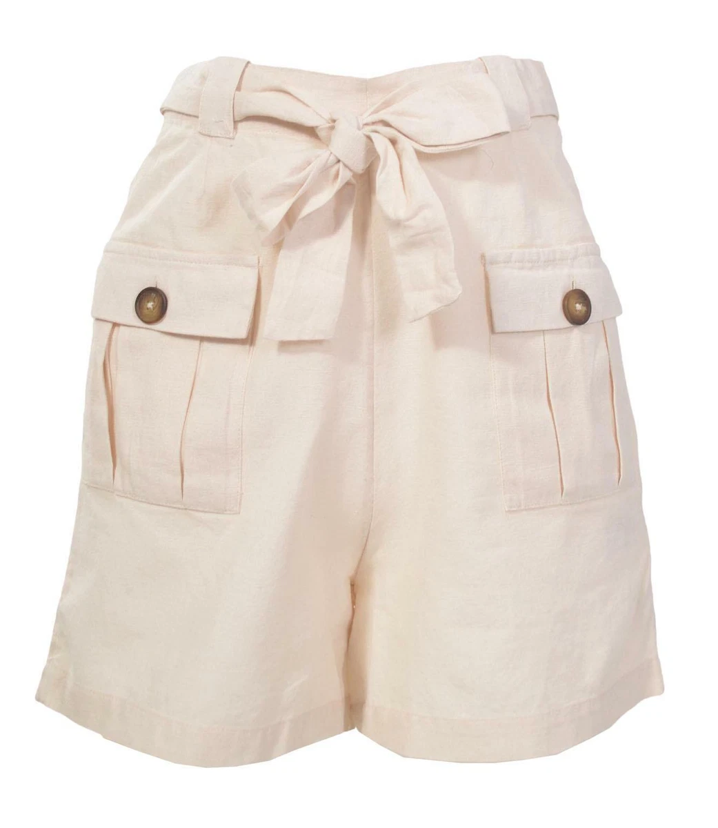Beige shorts womens sale