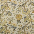 Ballard Designs Sayer Yellow Large Floral Linen Multiuse Fabric By Yard 54"W