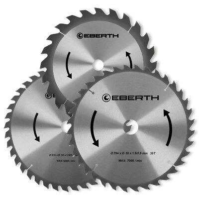 EBERTH 200-700mm Kreissägeblatt Hartmetall Sägeblatt Holz Holzsägeblatt 24-60 T