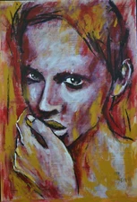 MIXED MEDIA PAINTING ON PAPER SIGNED SEMINI DATE 2009