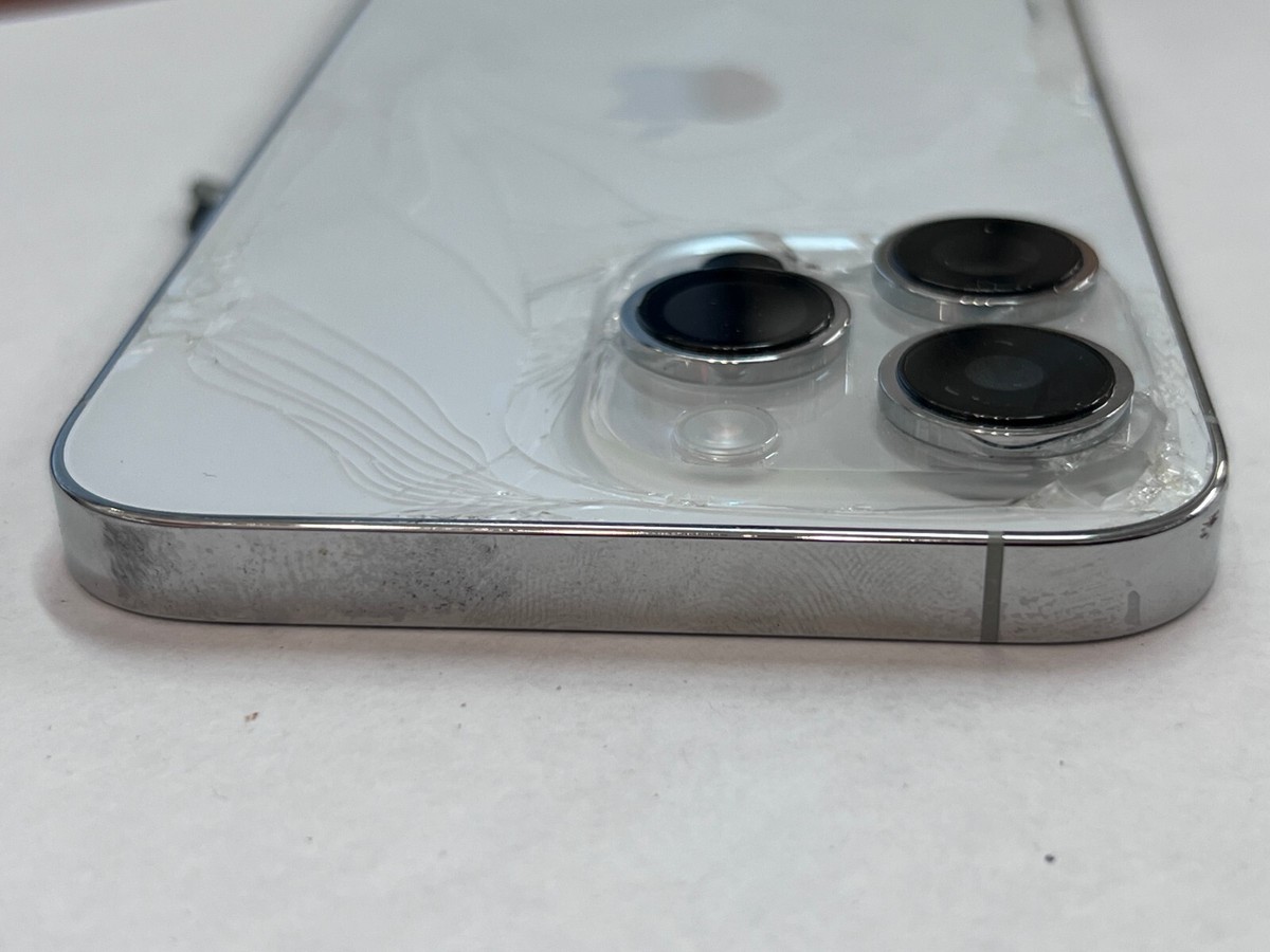 Apple iPhone 14 Pro Max Silver White Back Glass Housing