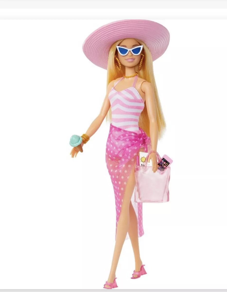 Barbie Doll with Swimsuit and Beach Themed Accessories Target
