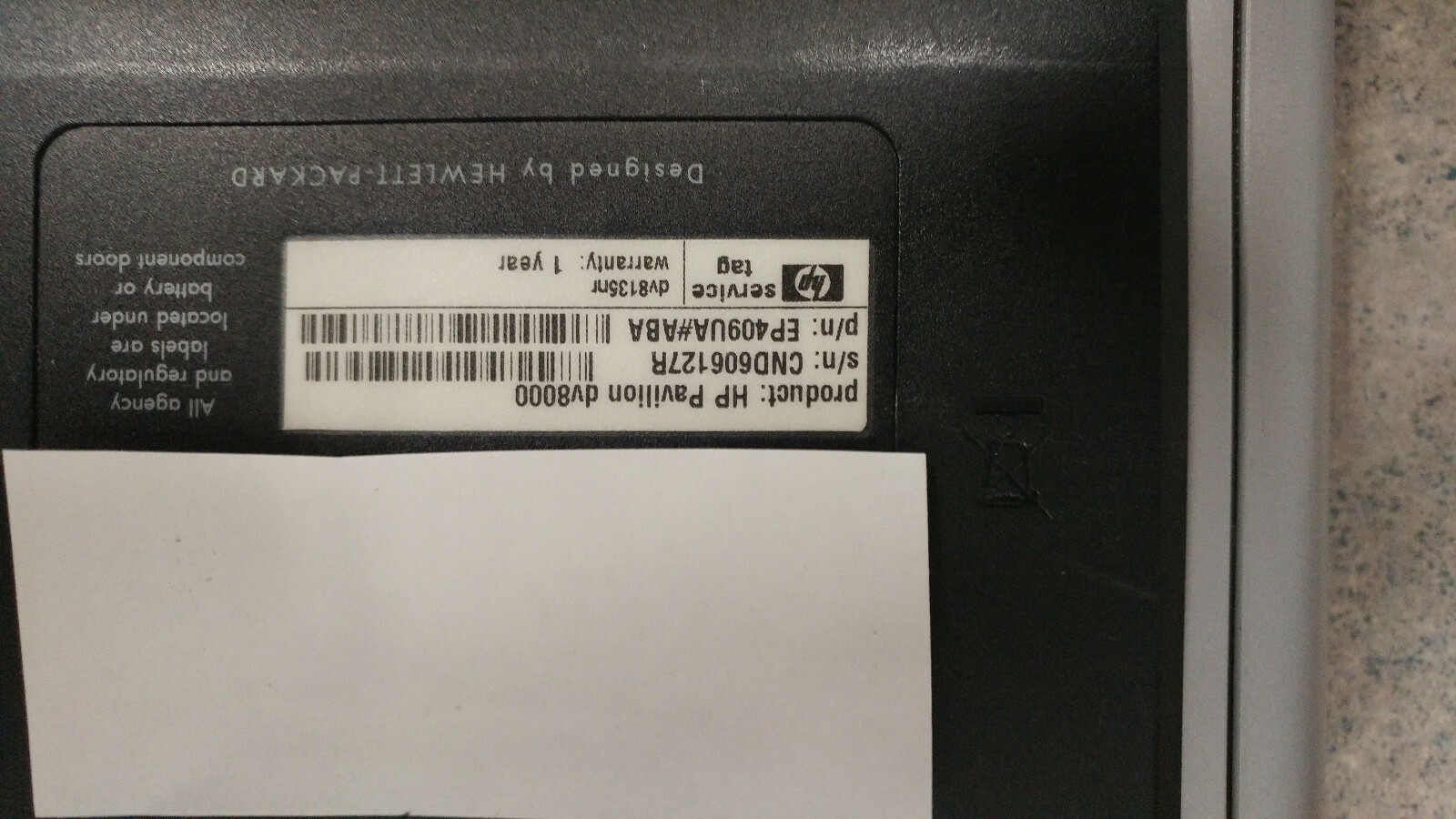 HP Pavilion dv8000 eBay