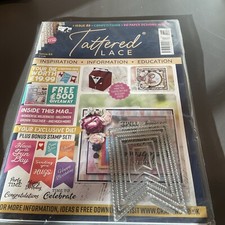 The Tattered Lace Magazine 83 W/Die And Stamp Set New Sealed