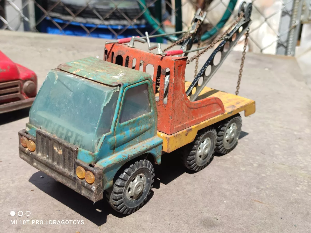 VINTAGE TOY TRUCK WRECKER TIGRE TIGER ROAD SERVICE OPERATING WINCH 1960 SPAIN