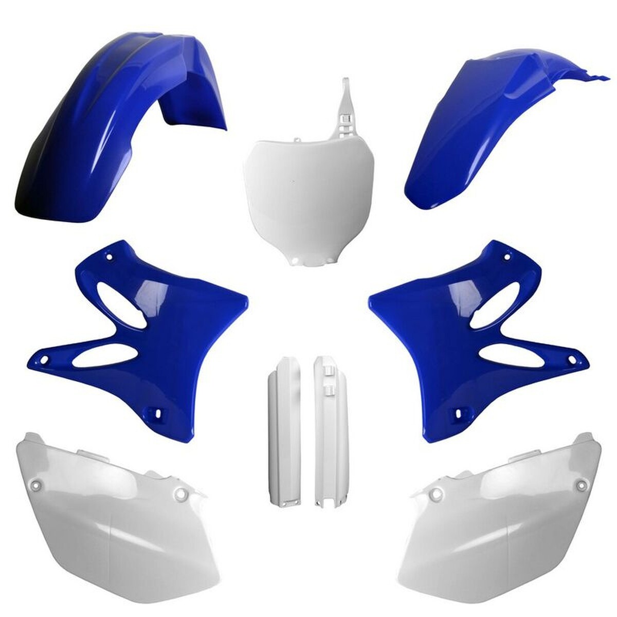 Kit plastique complet bleu pour moto Yamaha YZ 125 et 250 de 2002 à 2004