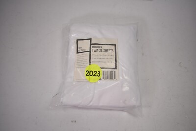 OCM Microfiber Twin XL Sheets Set 3 Piece White Bedding College Dorm Room