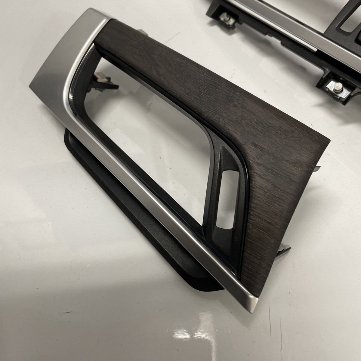 2017 BMW X1 F48 OEM 2 Piece Dashboard Brown Wood Trims Set 2016