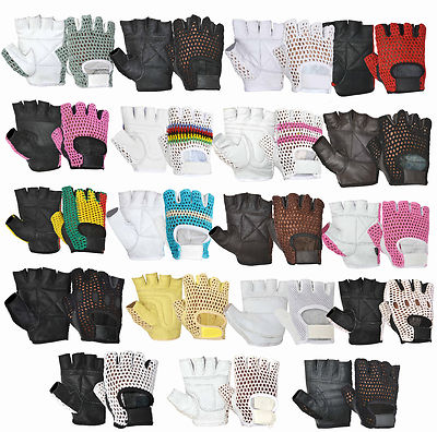 PREMIUM QUALITÄT VINTAGE FINGERLOSE GEWICHTHEBEN FITNESSSTUDIO FITNESS LEDERHANDSCHUHE