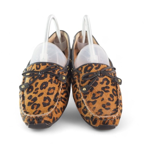Clarks Dunbar Cruiser Pony Hair Slip-on Moccasin Loafers Leopard Print Women's 8 - Picture 3 of 11