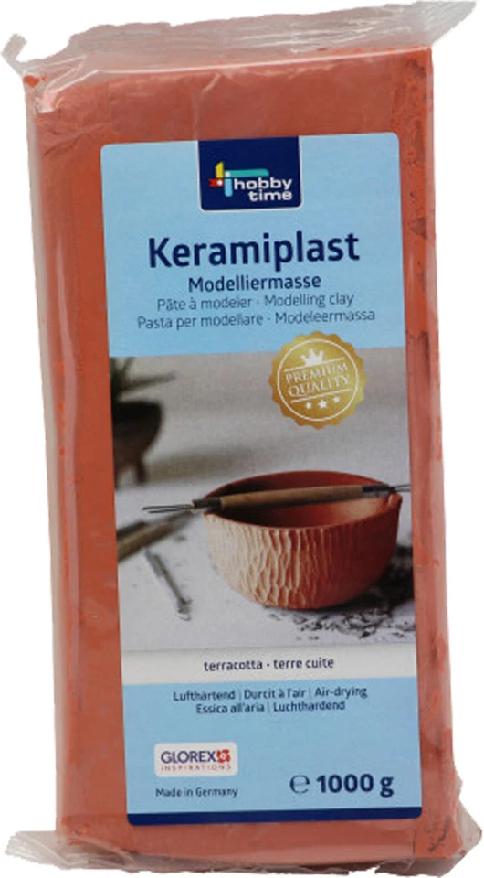 GLOREX Keramiplast modelling clay, terracotta, 1 kg