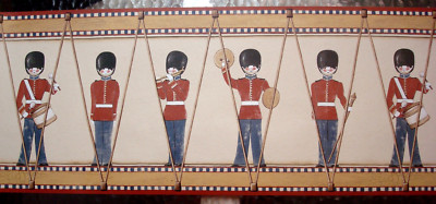 David Carter Brown UK King Queen Palace Guard Drum Band Wall Border roll NOS Vtg