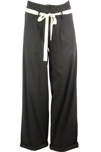 DONNA KARAN STRETCH WIDE LEG PANTS XSMALL