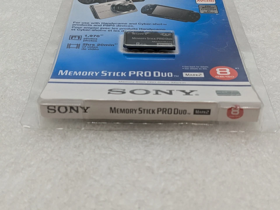 Sony MSMT8G 8GB Mark2 Memory Stick PRO Duo (MS-MT8G/NK) New Sealed Free S/H - Image 2 of 4