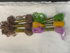 Lot of 6 Skeins Mixed Needlepoint Yarn Paterna Paternayan Persian Wool Old Color