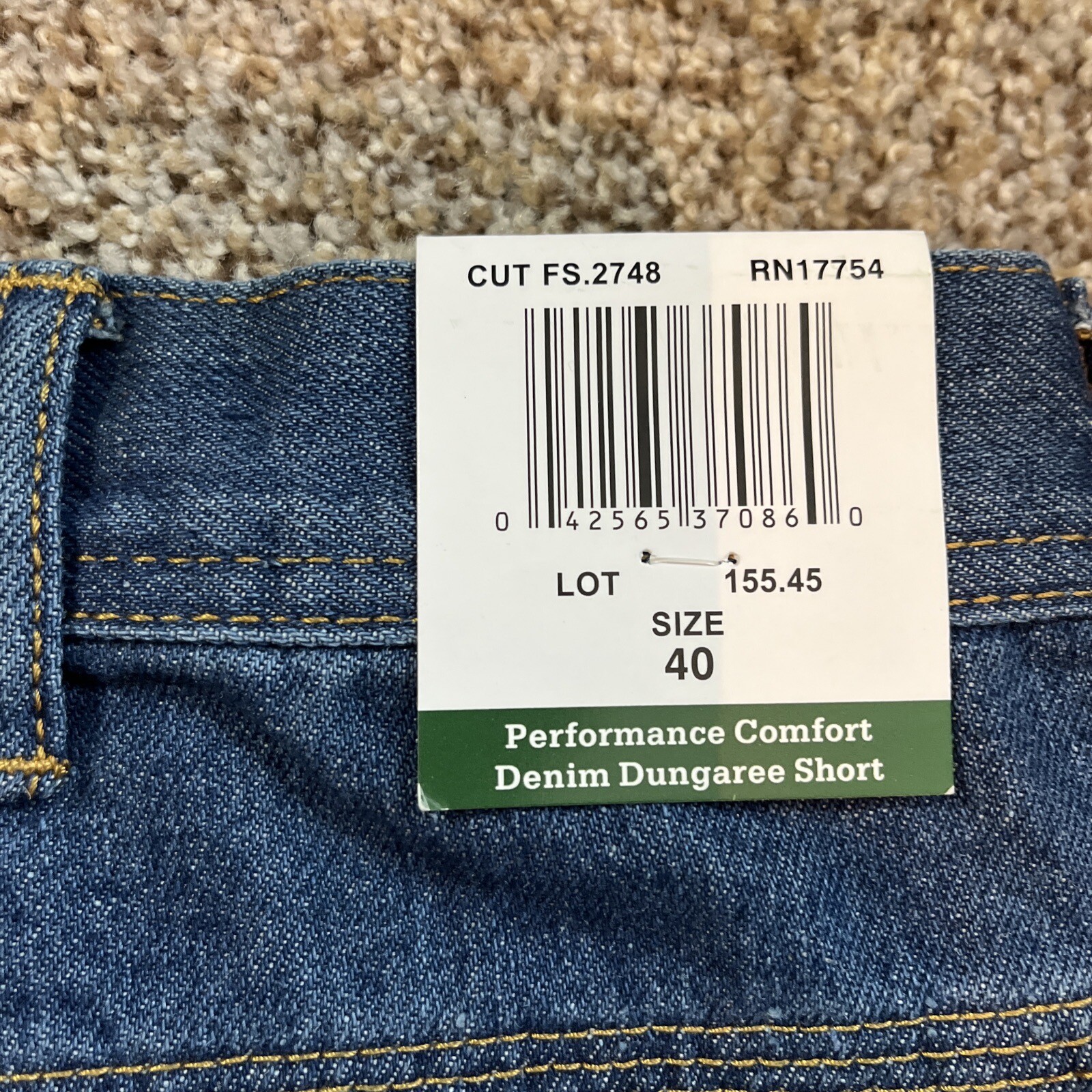 Key Men's Carpenter Denim Blue Jean Shorts Size 40 Work Casual Pockets NEW - View 11