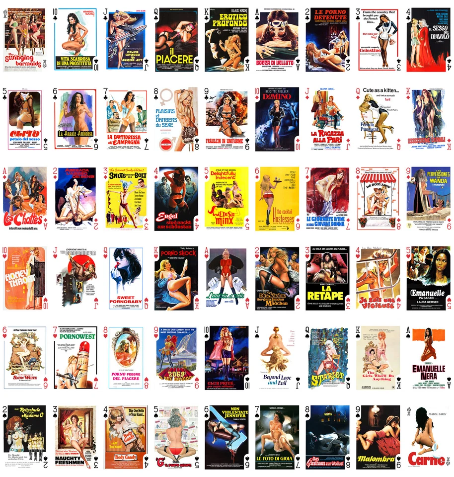 Playing Cards(Poker Deck 54Cards)SEXPLOITATION Vintage Sexy Girl Movie Poster026 - Image 2 of 4