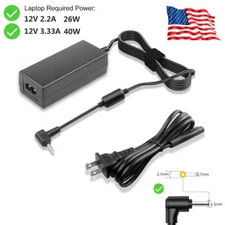 For Samsung Chrome Notebook Power Adapter 40W 12V 3.33A 2.2A AC Laptop Charger