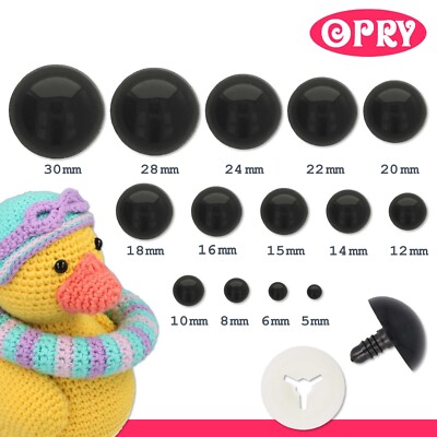 Opry Sicherheitsaugen rund  1 Paar Tieraugen Stofftiere Puppen Amigurumi Wolle